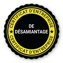 Certificat d'entreprise de désamiantage
